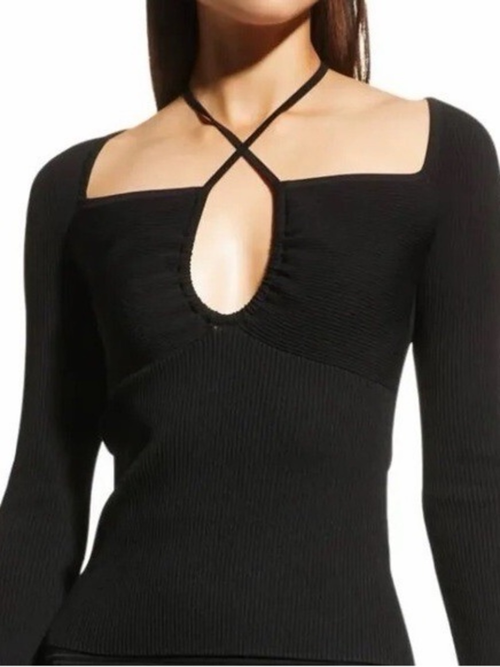 NWOT A.L.C. Annabelle Cross-Front Rib Knit Top